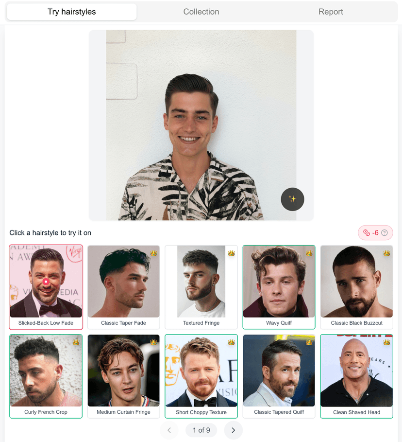 Try on hairstyles
