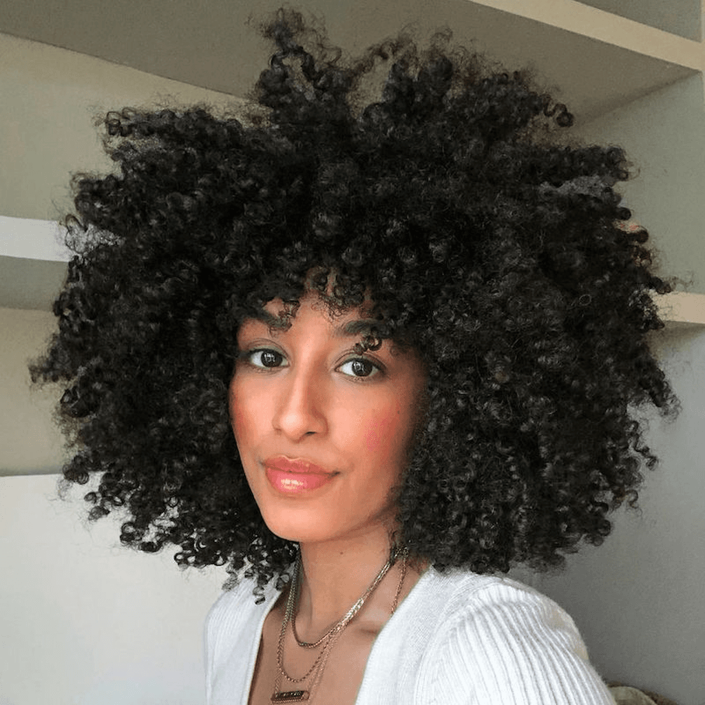 Curly Afro hairstyle