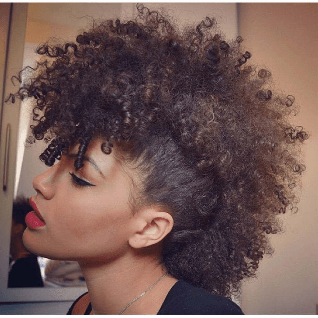 Curly Frohawk hairstyle