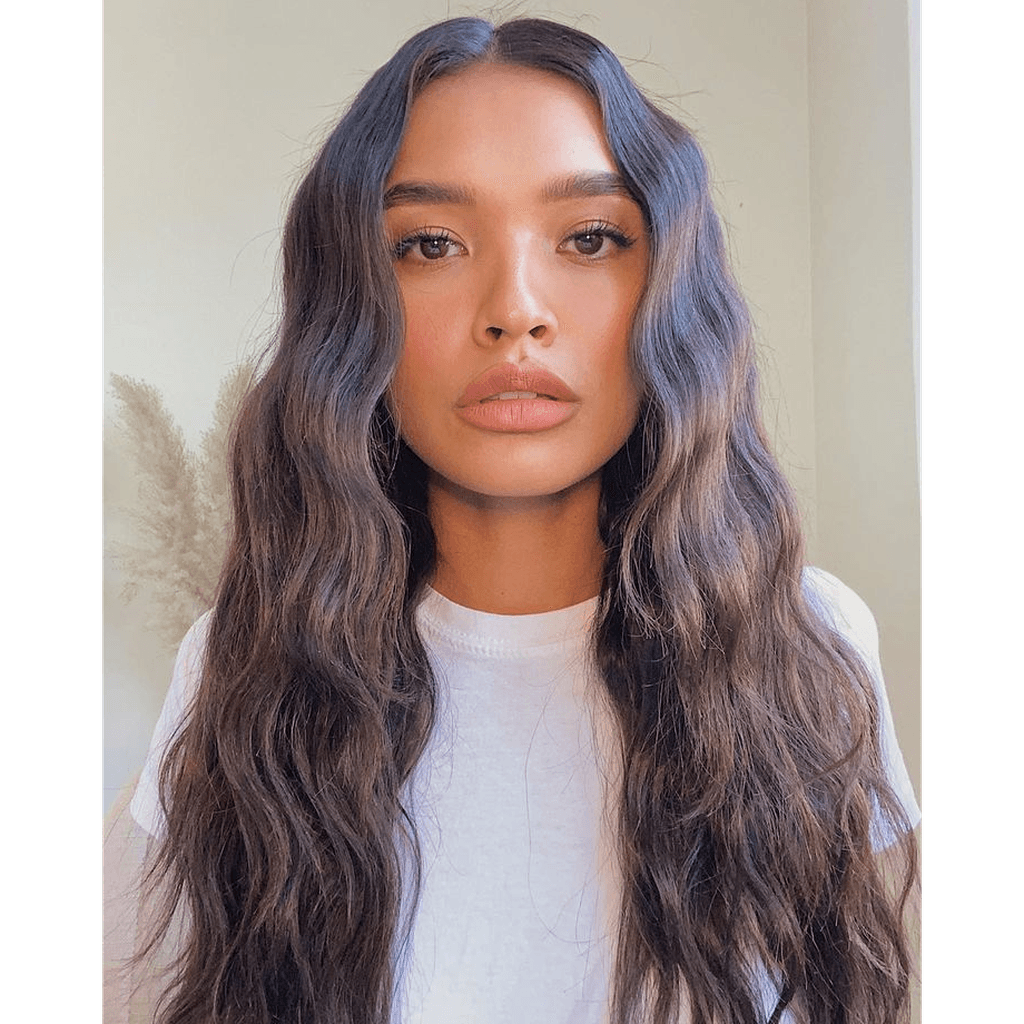 Brown Mermaid Waves hairstyle