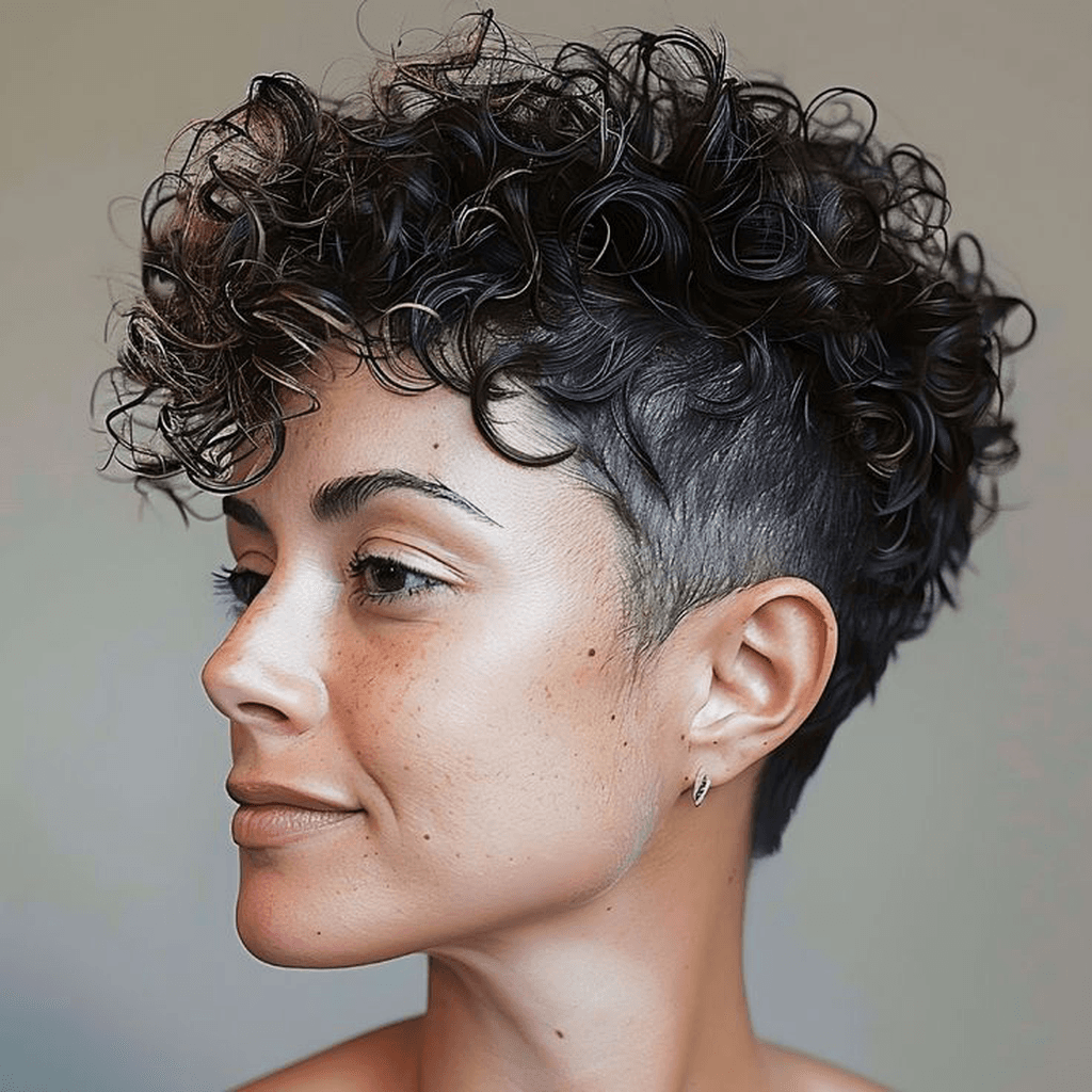 Curly Tapered Cut hairstyle