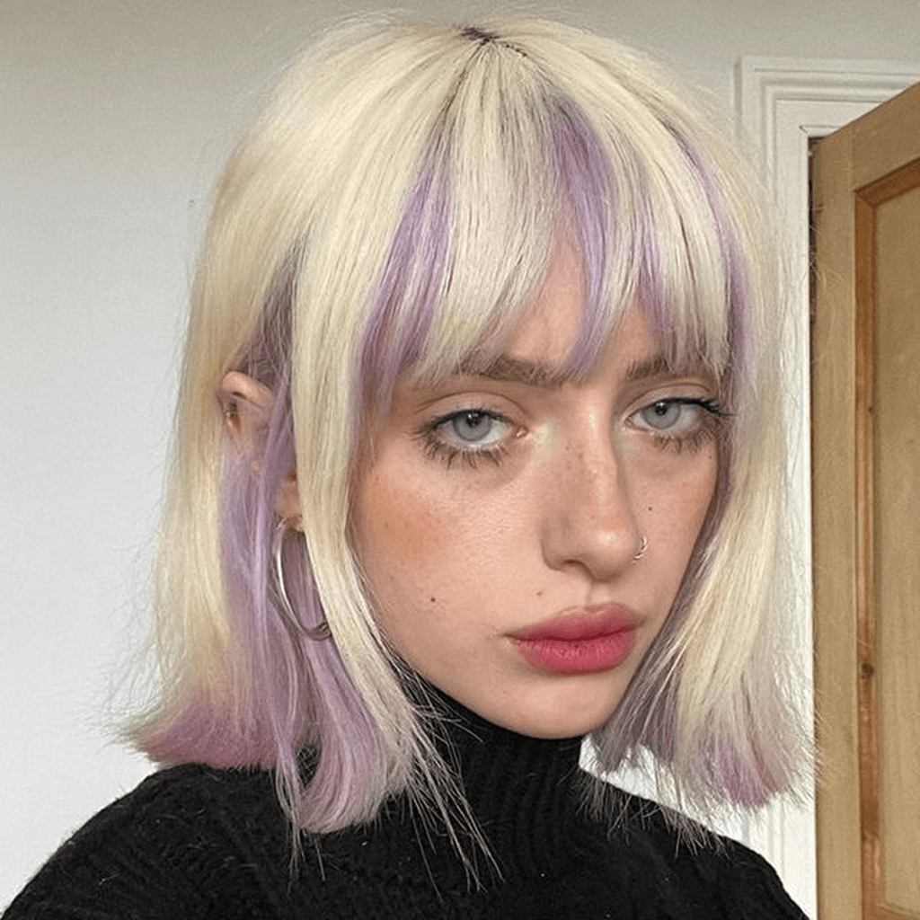 Pastel Bob with Bangs hairstyle