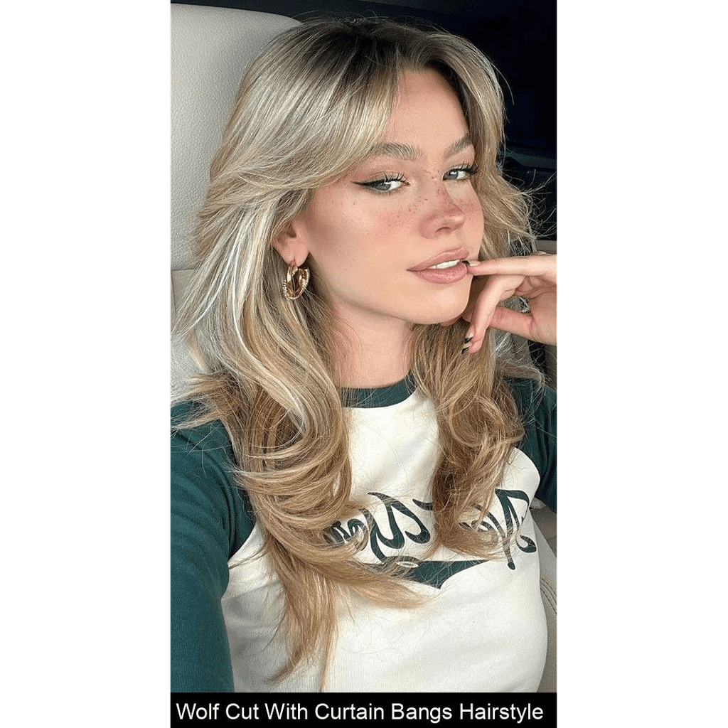 Blonde Wolf Cut hairstyle