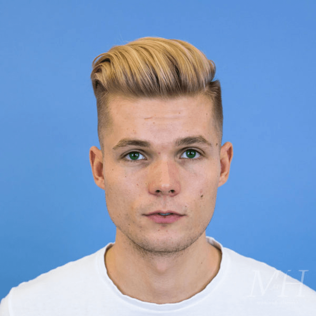 Blonde Fade with Long Top hairstyle