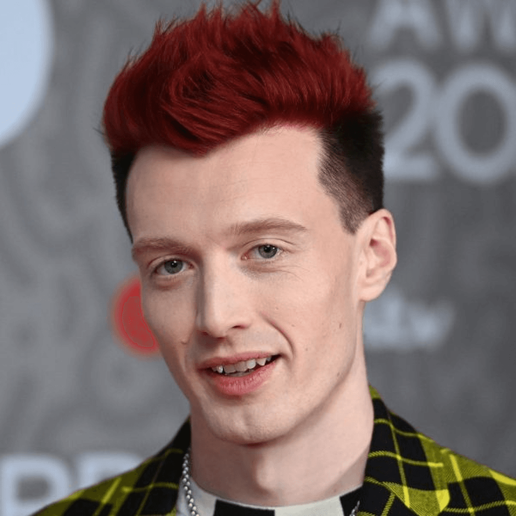 Red and Black Textured Quiff hairstyle