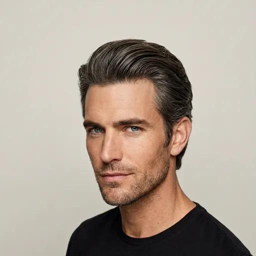 Brush Back hairstyle