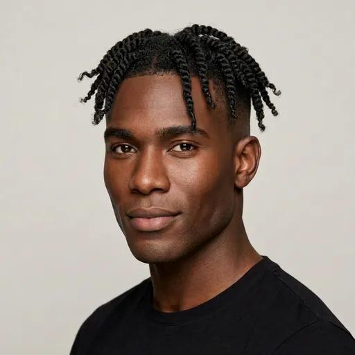 Twists with Fade hairstyle