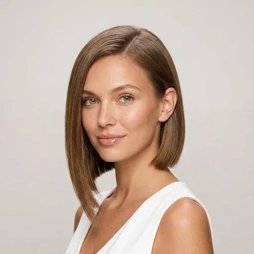 Asymmetrical Bob - narrows forehead