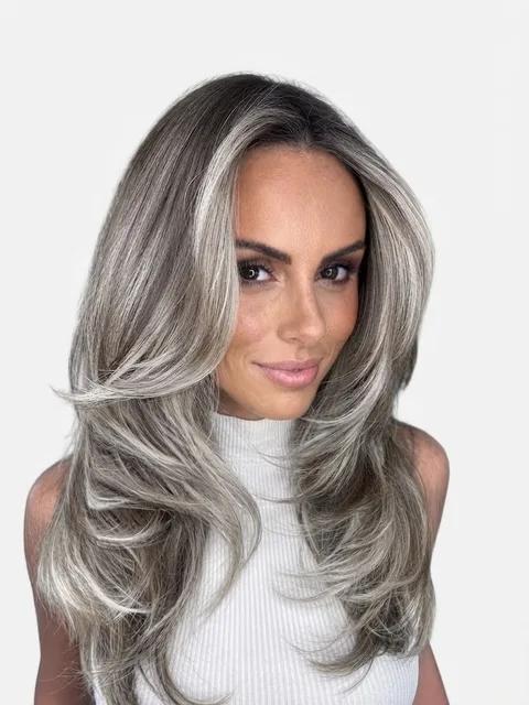 Ash Balayage hair color