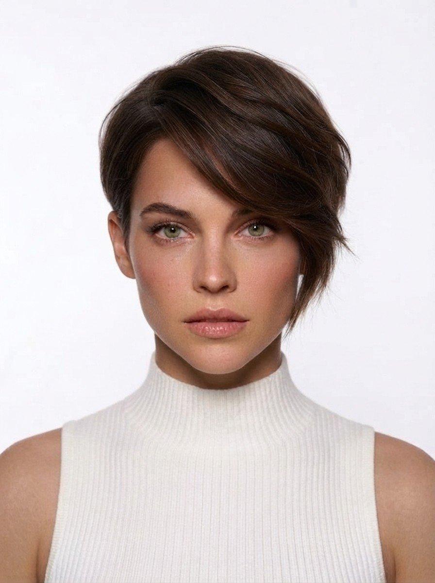 Asymmetrical Pixie hairstyle