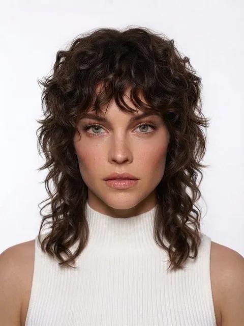Curly Wolf Cut