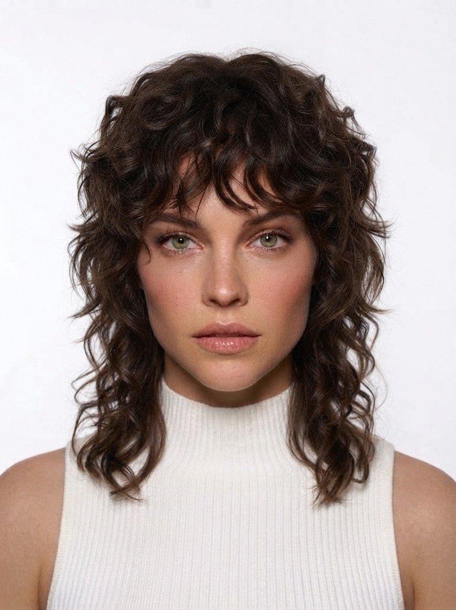 Curly Wolf Cut hairstyle