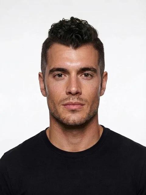 Faux Hawk, a haircut for a man with a round face