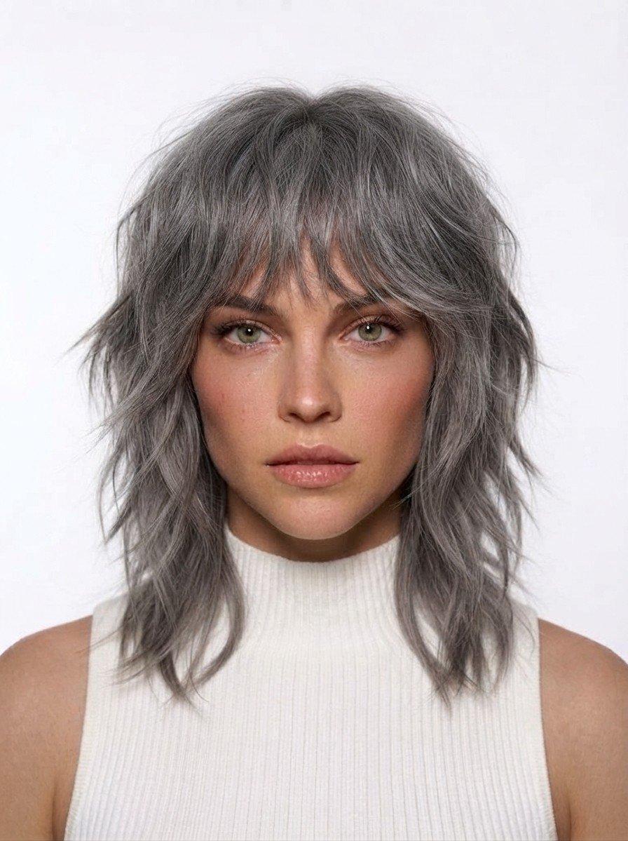 Gray Shag hairstyle