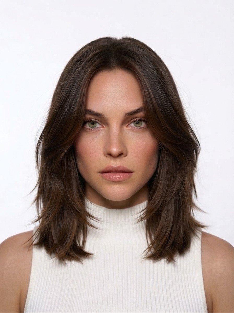 Layered Lob hairstyle
