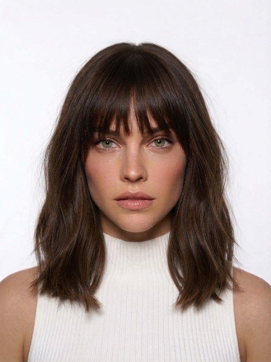 Lob with Bangs hairstyle