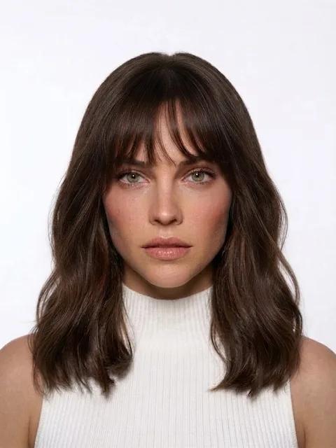 Wispy Bangs, a hairstyle for thin hair