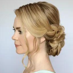 Soft Braided Low Bun