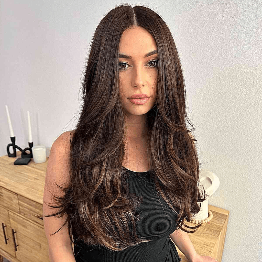 Face-Framing Chocolate Layers hairstyle