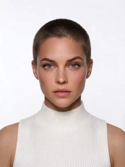 Women's buzz cut