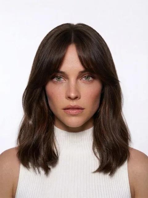 Curtain Bangs, a hairstyle for a cowlick