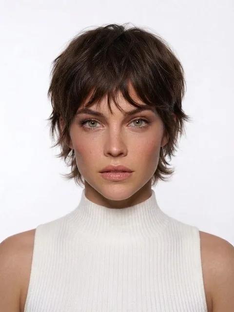 Shaggy Pixie, a hairstyle for a cowlick