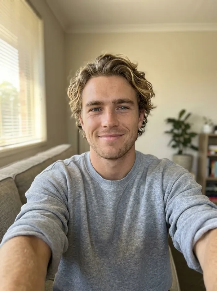 Selfie being analyzed